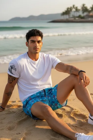 Sort de baie cu imprimeu 12530 D6-3.1